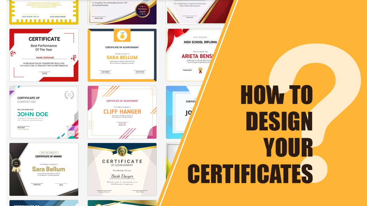 How to Design Your Certificates