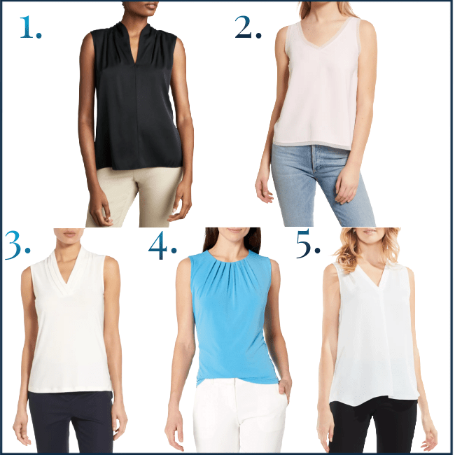 Best Sleeveless Tops And Blouses for the Office