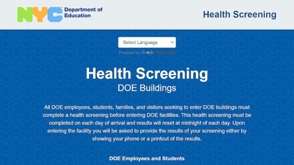 How to Get a Health Screening From the NYC DOE