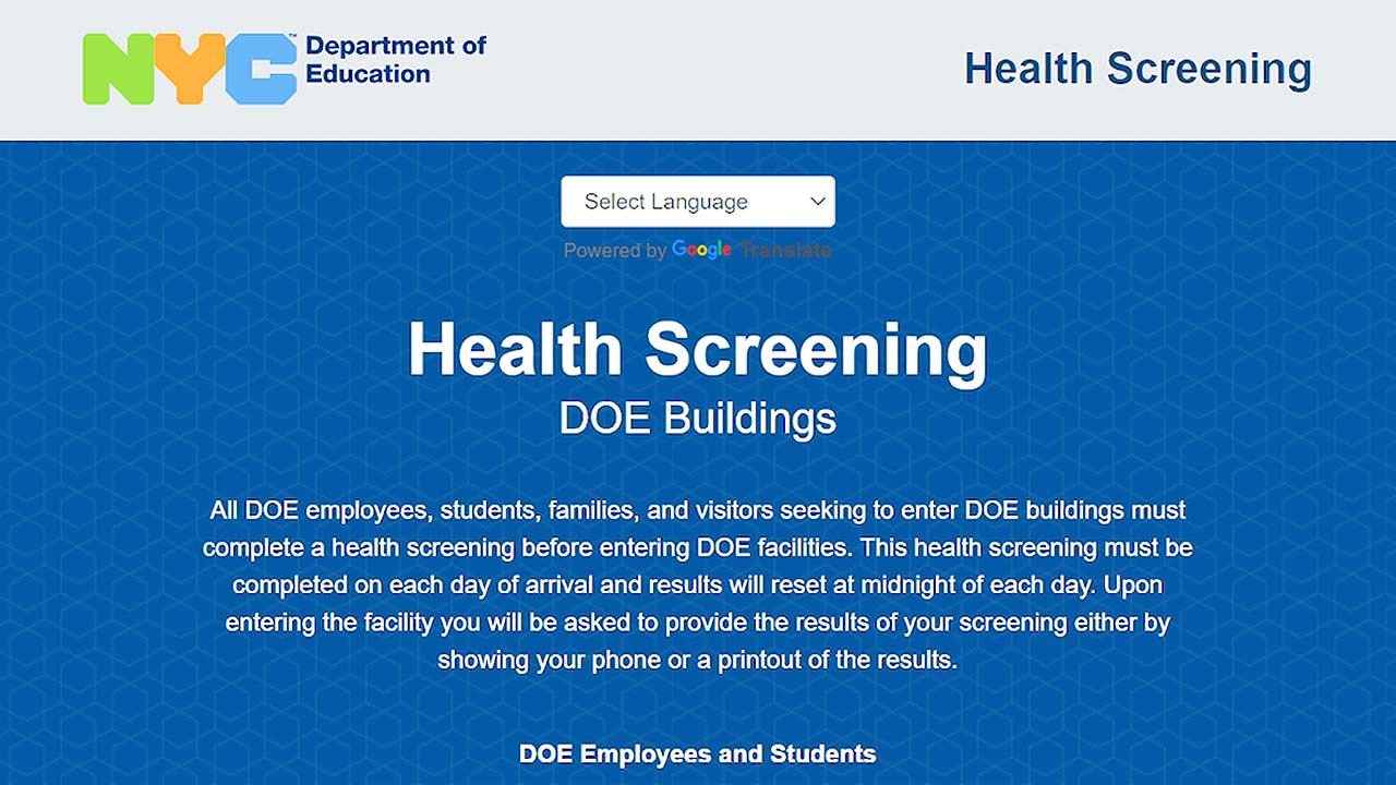 Health Screening Schools NYC