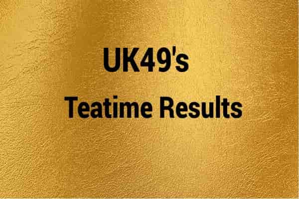 UK49s Teatime Results | Teatime Results For Today