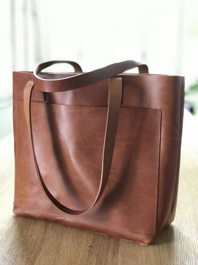 leather tote bag        